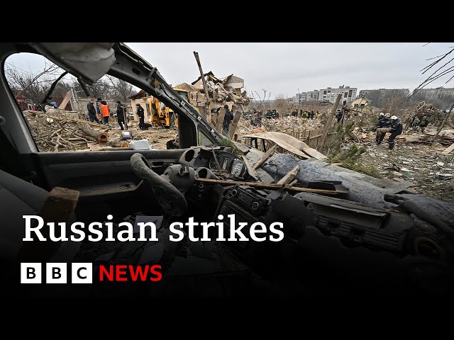 Blackouts across Ukraine after wave of Russian strikes | BBC News