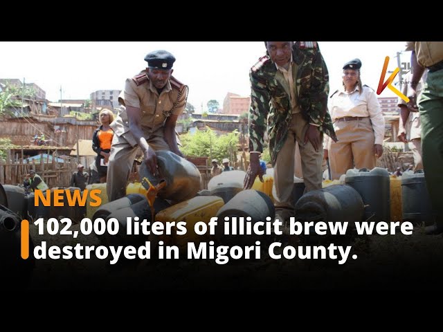 ⁣102,000 Liters of Illicit Brew Destroyed in Migori County
