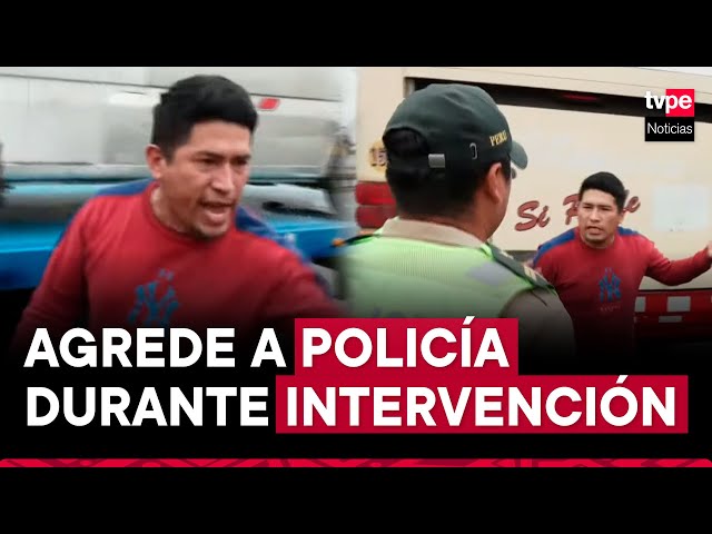 Villa El Salvador: conductor agrede a policía durante intervención