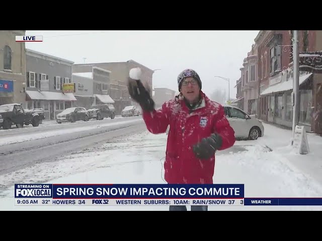 McHenry County takes a direct hit from the spring snowstorm.