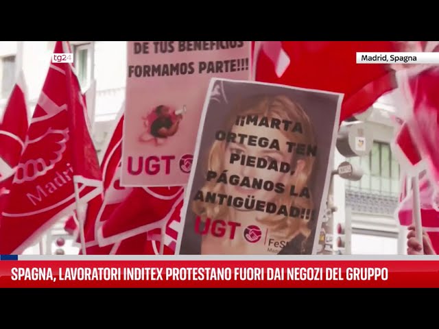 Protesta dei lavoratori Zara in Spagna