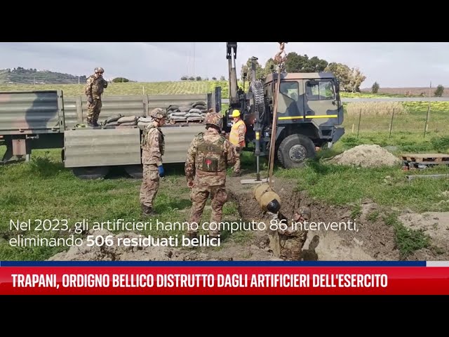 Trapani, ordigno distrutto dagli artificieri dell'Esercito