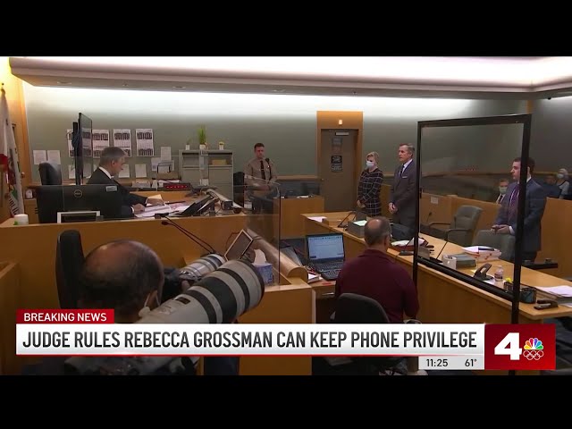 Judge rules Rebecca Grossman can keep phone privileges