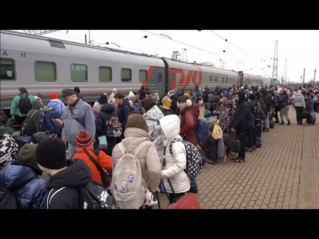 ⁣Thousands of children being evacuated from Russian city of Belgorod