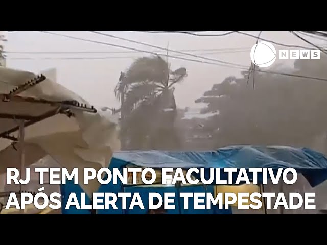 Rio de Janeiro tem ponto facultativo após alerta de tempestade