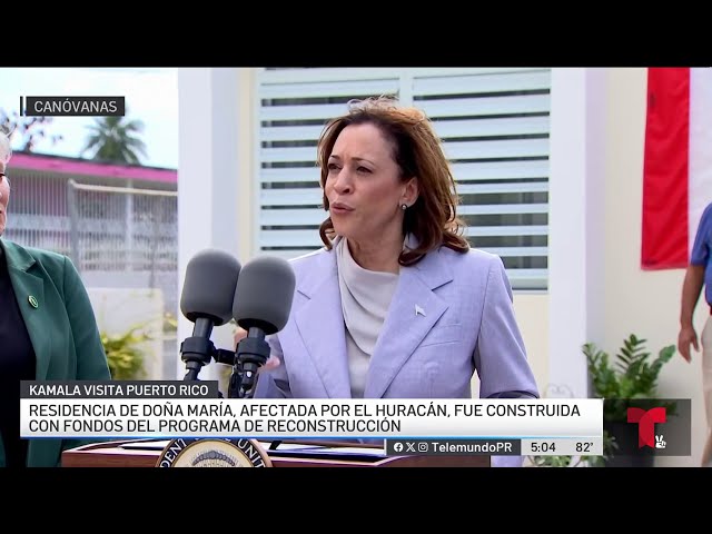 Kamala Harris visita residencia reconstruida en Canóvanas