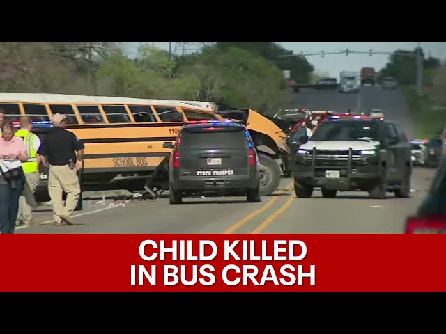 Texas school bus crash: 1 boy, 1 man killed in Bastrop County crash