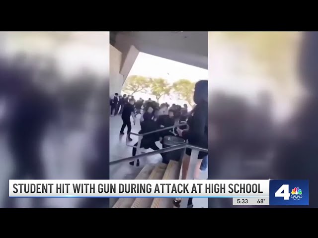 Student hit with gun during attack at Pomona high school