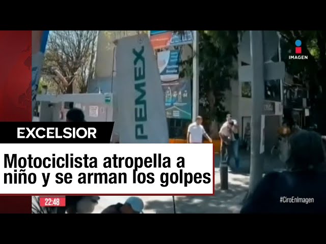 Motociclista atropella a niño tras invadir ciclovía en Insurgentes Sur