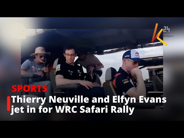 ⁣Star rally drivers Thierry Neuville and Elfyn Evans jet in for WRC Safari Rally