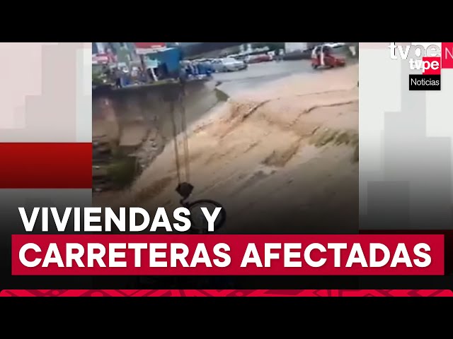 Chanchamayo: intensas lluvias provocan huaicos e inundan casas y afectan carreteras