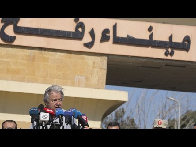 António Guterres pide que se "silencien las armas" desde la frontera de Gaza con Egipto