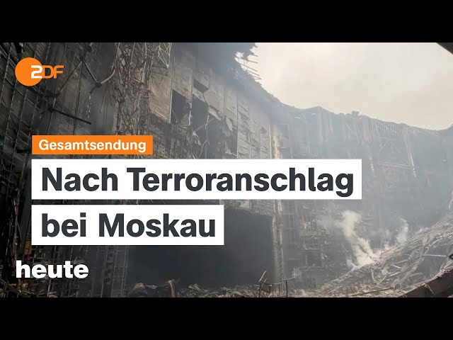 heute 19:00 Uhr vom 23.03.2024 Anschlag Moskau, Guterres fordert Waffenruhe, Krebserkrankung Kate