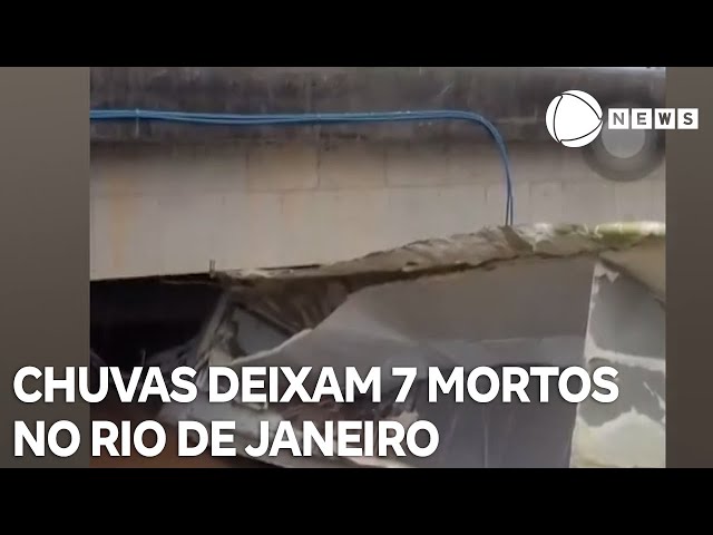 Chuvas deixam 7 mortos no estado do Rio de Janeiro