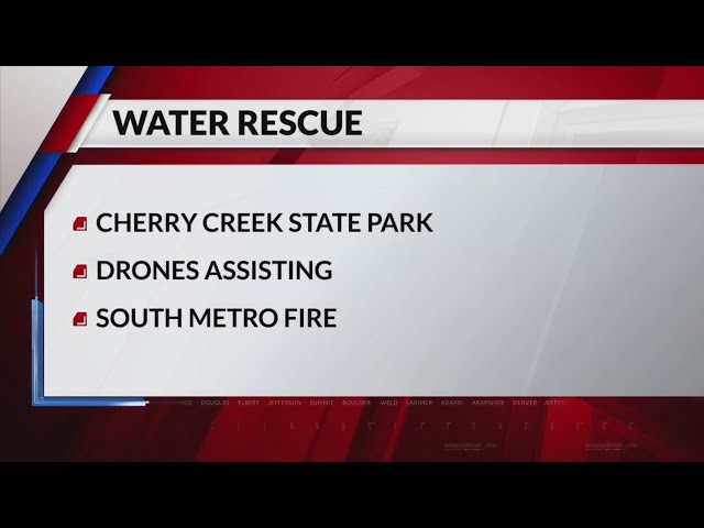 Water rescue underway at Cherry Creek State Park