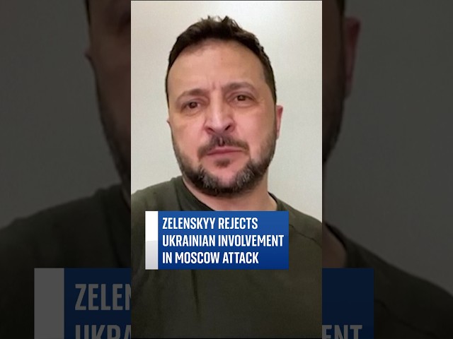 Zelenskyy rejects any Ukrainian involvement in the Moscow attack. #skynews