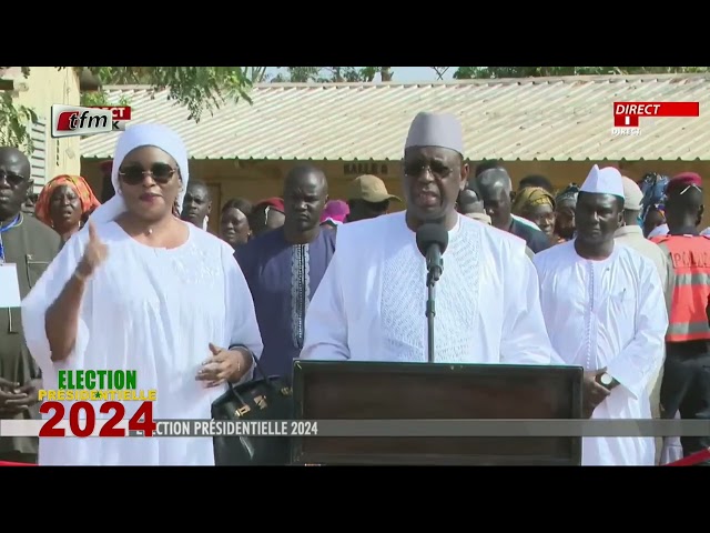 Elections presidentielles 2024 - Vote et réaction du Président Macky Sall en compagnie de sa femme