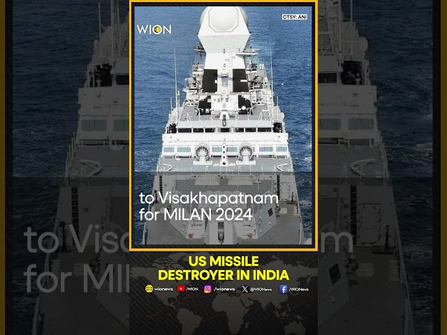 Indian Navy welcomes US Guided Missile Destroyer for MILAN 2024 | WION Shorts