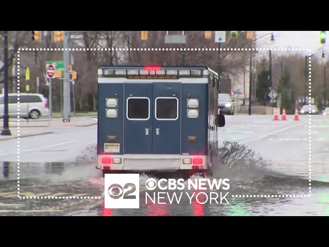 Icy conditions overnight in Lodi, New Jersey