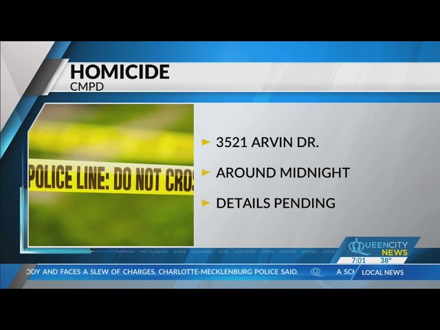 CMPD investigating homicide in north Charlotte