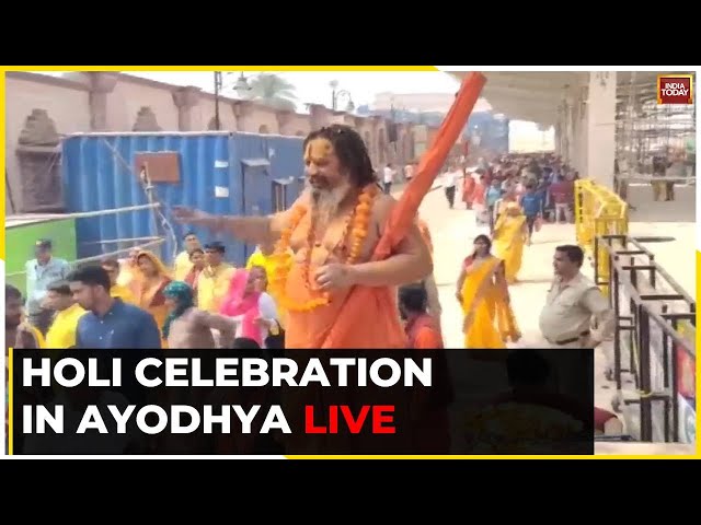 India Today LIVE: Holi Visuals Live From Ayodhya | Holi Celebration | Holi Visuals LIVE | Live News