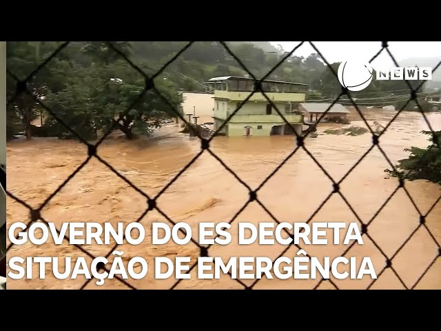 Governo do Espírito Santo decreta situação de emergência