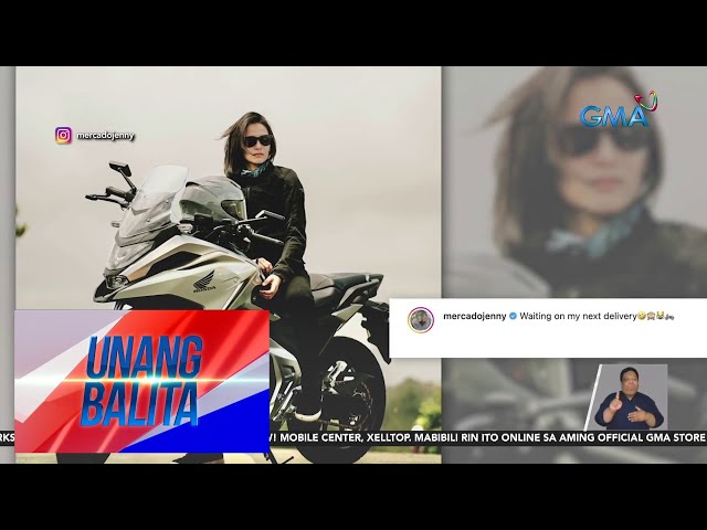 ⁣Jennylyn Mercado, may kuwelang biro habang nakasakay sa kaniyang big bike | UB