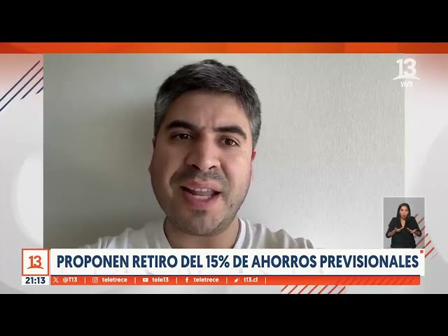 Proponen retiro del 15% de ahorros previsionales