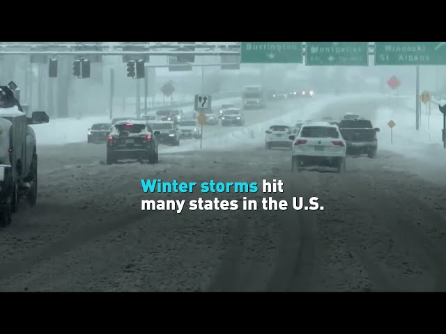 Winter storms hit many states in the U.S.