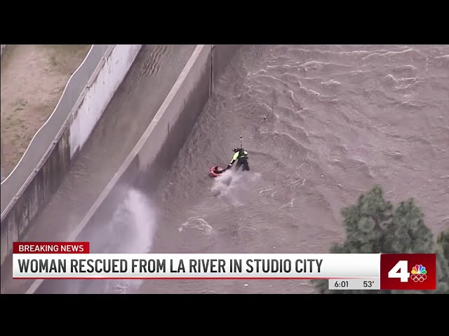 Woman rescued from LA River