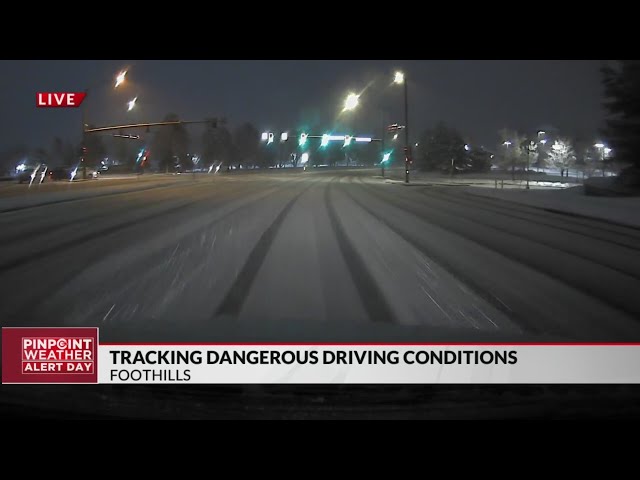 Wind, snow create dangerous driving conditions in Foothills