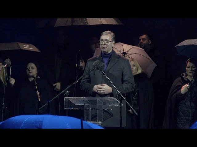 Serbian president scorns NATO on 25th anniversary of bombing