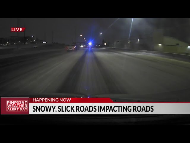 Roads are icy for Monday morning commute