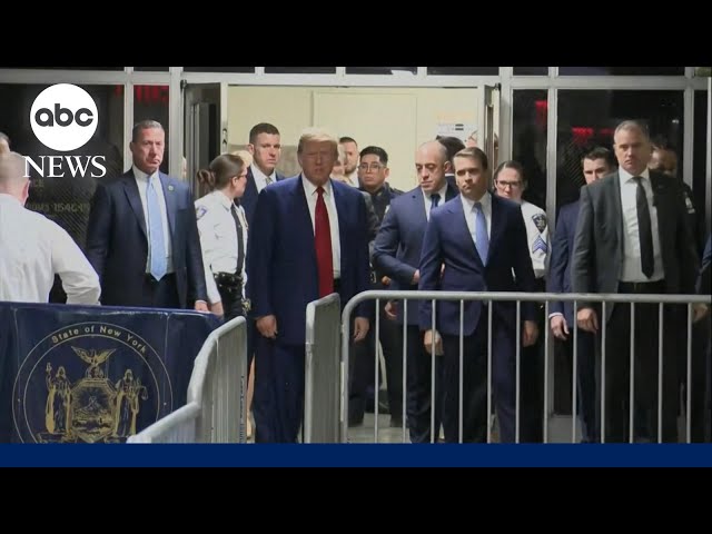 Trump arrives in court for hearing in hush money case