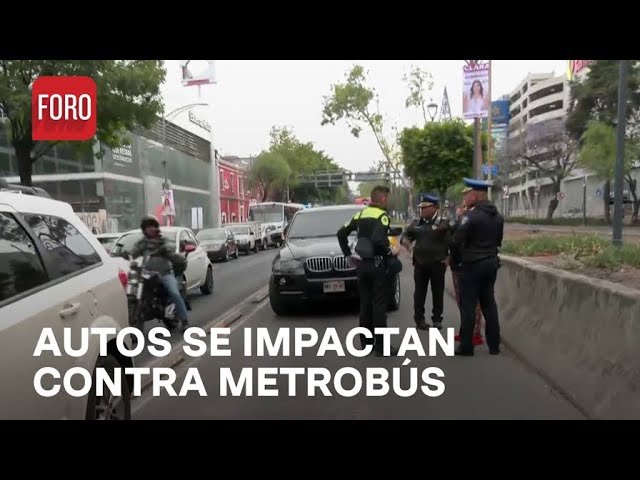 Choca Metrobús contra auto en Insurgentes, CDMX - Estrictamente Personal