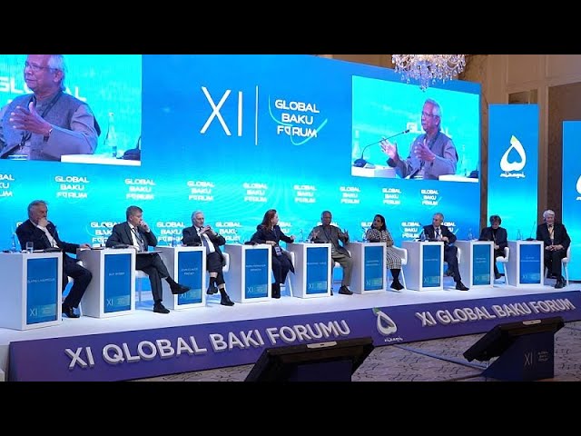⁣Politiker fordern auf dem globalen Forum in Baku eine einheitliche Antwort auf weltweite Probleme