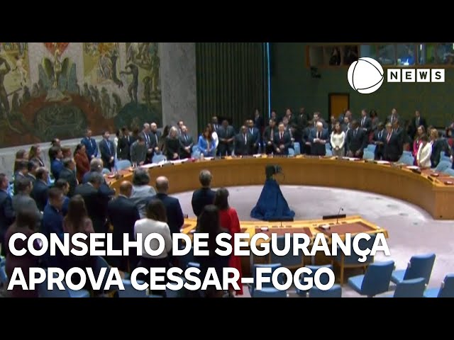 Conselho de Segurança da ONU aprova cessar-fogo imediato em Gaza