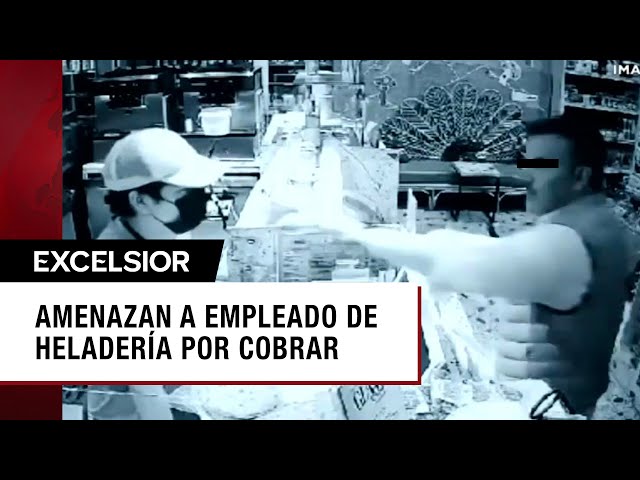 Amenazan a empleado de heladería por cobrar