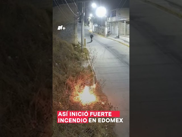 Así inició el fuerte incendio en San Francisco Chimalpa, Naucalpan #nmas #edoméx #shorts