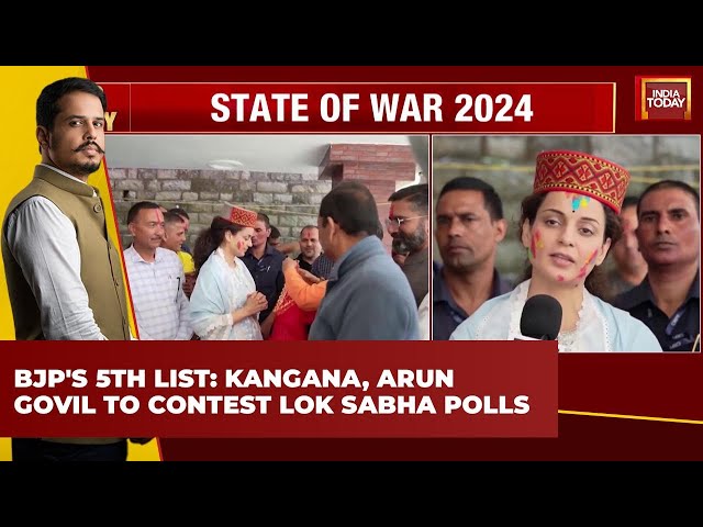 BJP Unveils 5th Candidate List for Lok Sabha Polls: Kangana, Arun Govil Among Notables