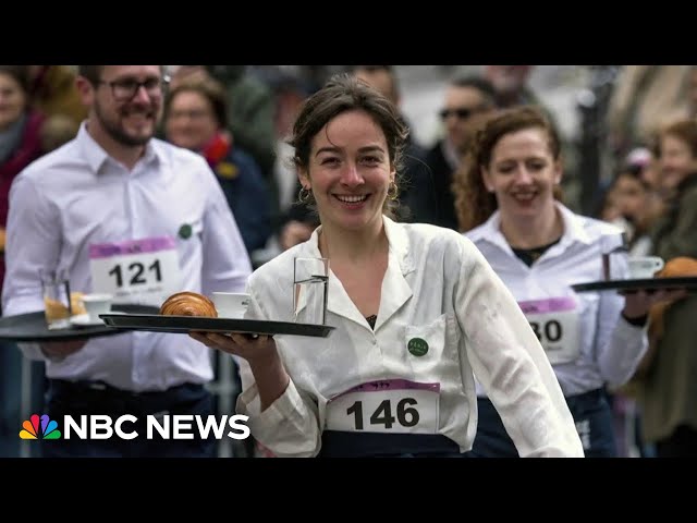 Famed waiters' run returns to Paris