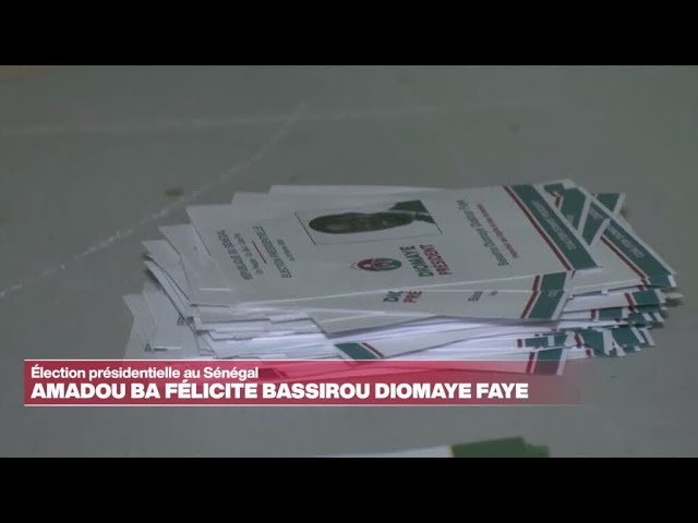 Élection présidentielle au Sénégal : Amadou Ba félicite Bassirou Diomage Faye • FRANCE 24