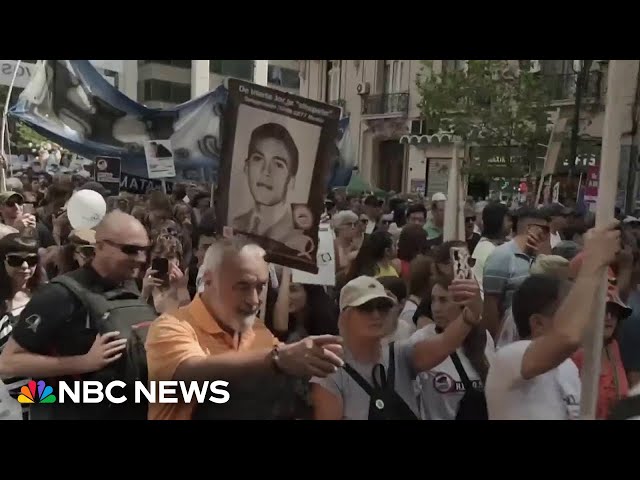 Argentinians push back against president's remarks on the Dirty War