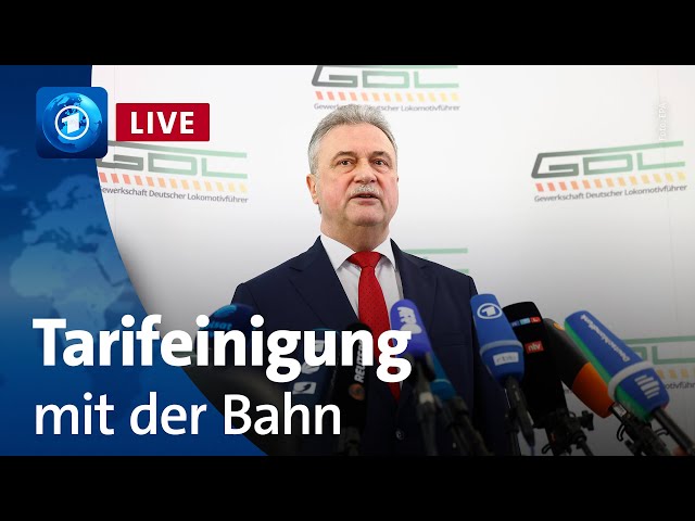 ⁣Pressekonferenz: Tarifstreit zwischen Deutscher Bahn und GDL beendet