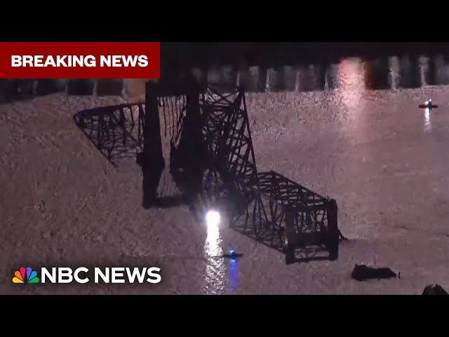 BREAKING: Baltimore bridge collapses after being struck by cargo ship