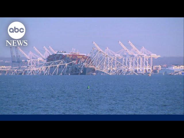 Francis Scott Key Bridge in Baltimore, Maryland, struck by container ship