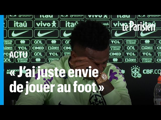 Victime de racisme, Vinicius craque et fond en larmes en pleine conférence de presse