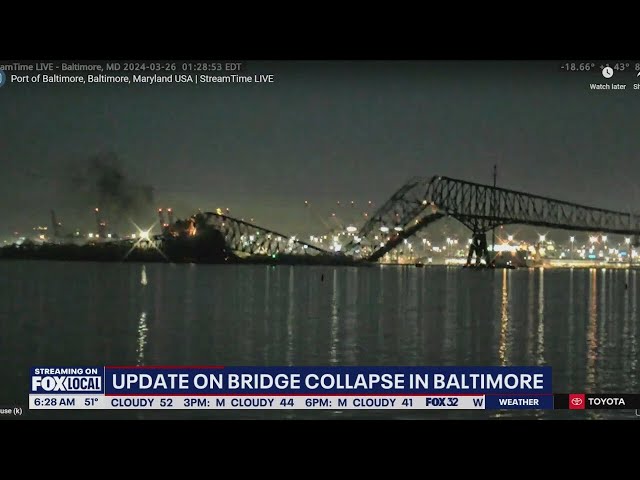 Baltimore Key Bridge collapse: Officials provide update after ship crash