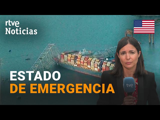 EE.UU.-PUENTE: EL CARGUERO perdió el CONTROL y chocó contra el puente de BALTIMORE |RTVE