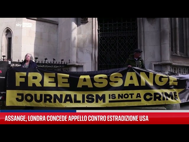 ⁣Julian Assange, Londra concede appello contro l'estradizione